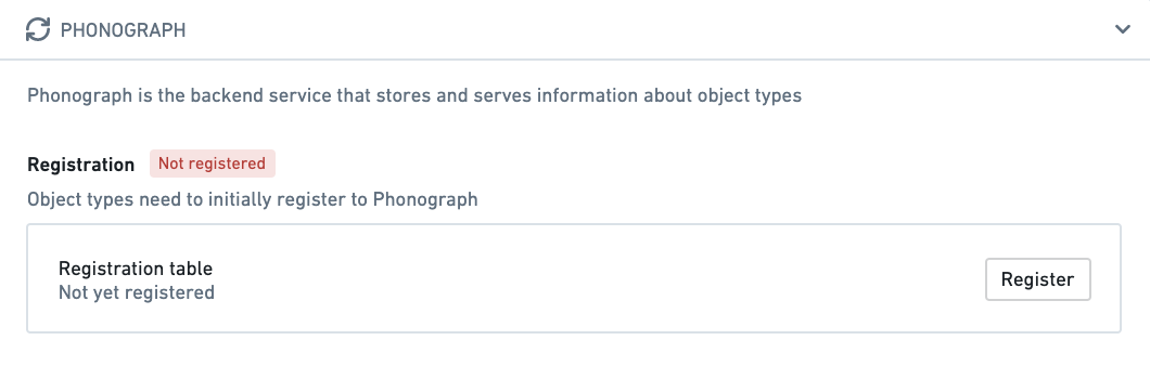 Object Storage v1 (Phonograph) Registration