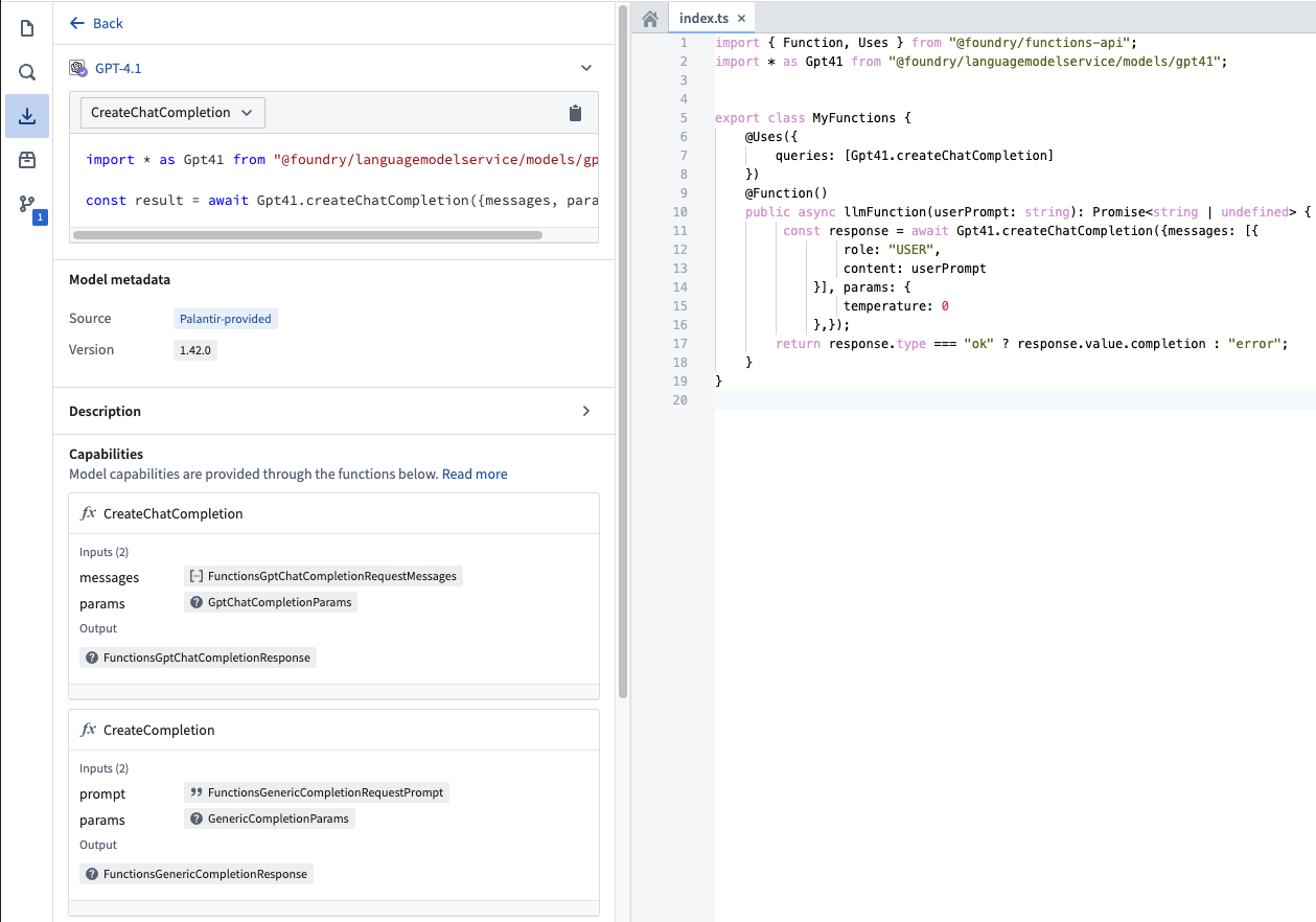 Model details in sidebar.