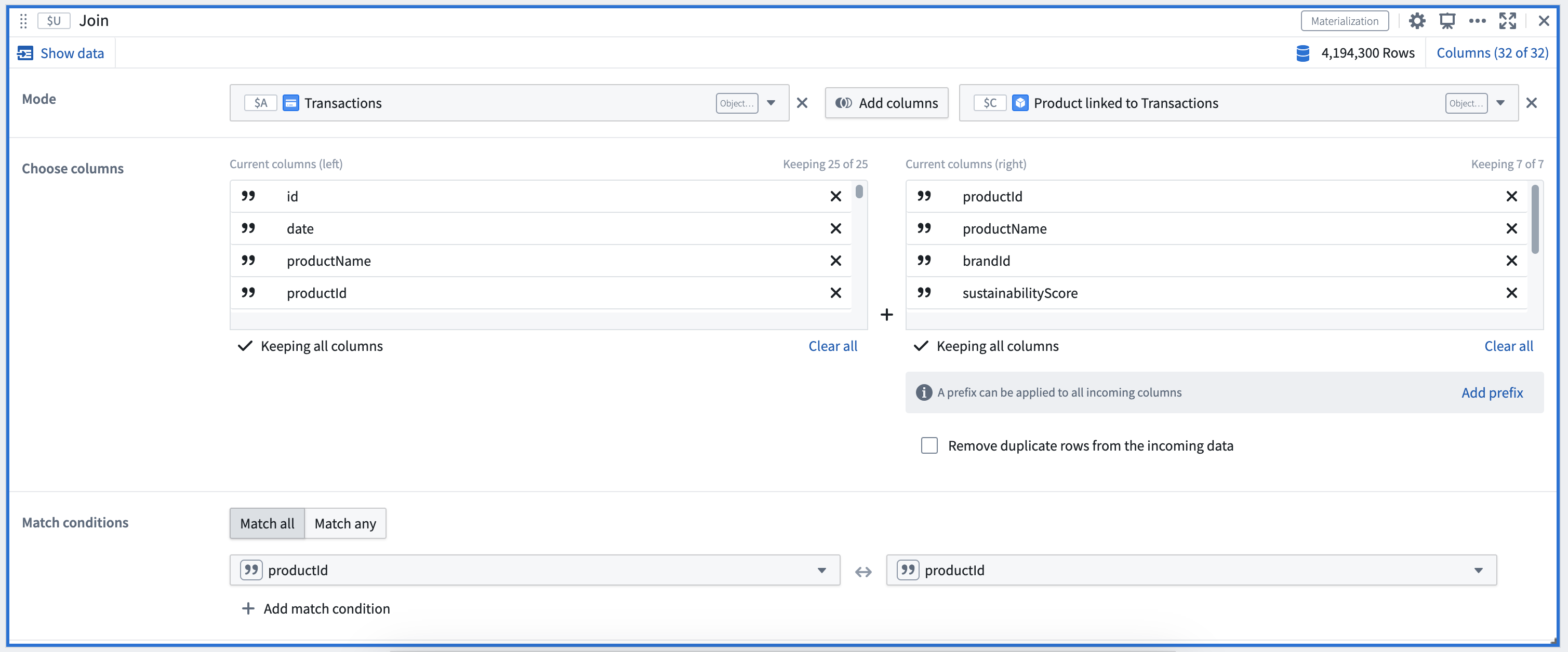 Quiver Join datasets card configuration