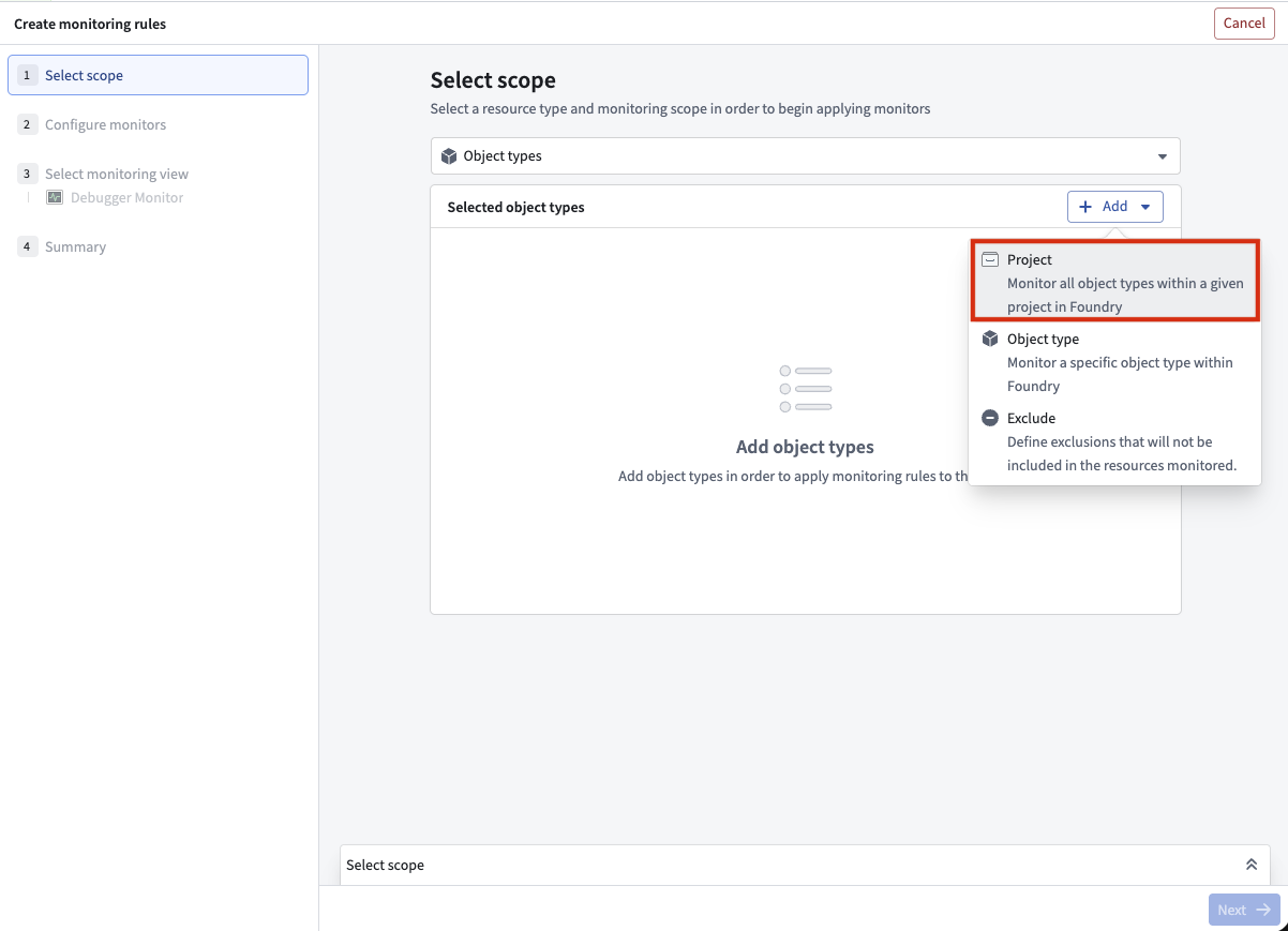 You can now use project scopes for ontology resources.
