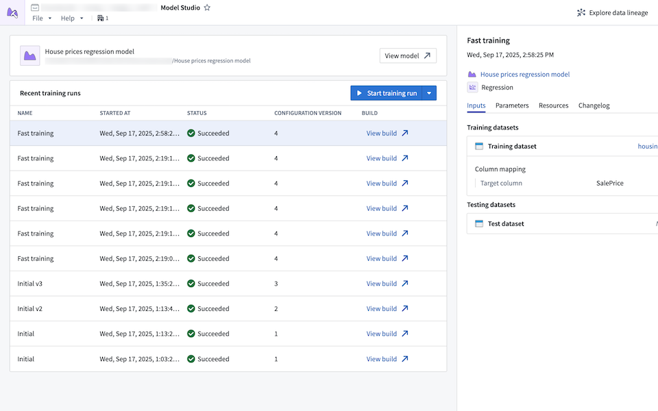 No-code model training and deployment with Model Studio
