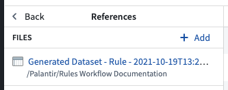 Rules Workflow references