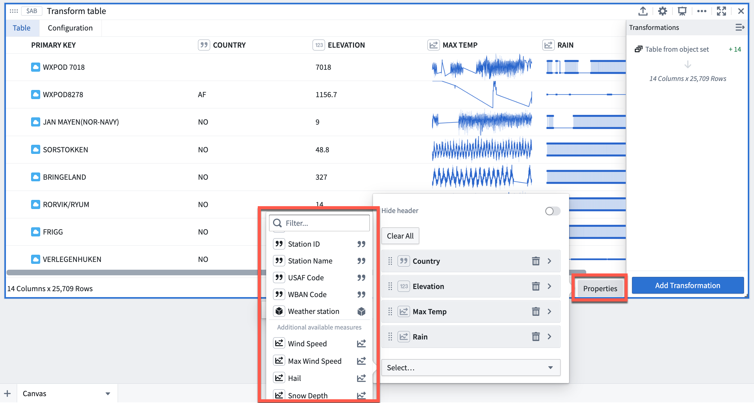 Transform table: Add new column