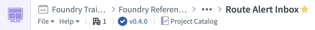Favorite resource while in Palantir platform application.