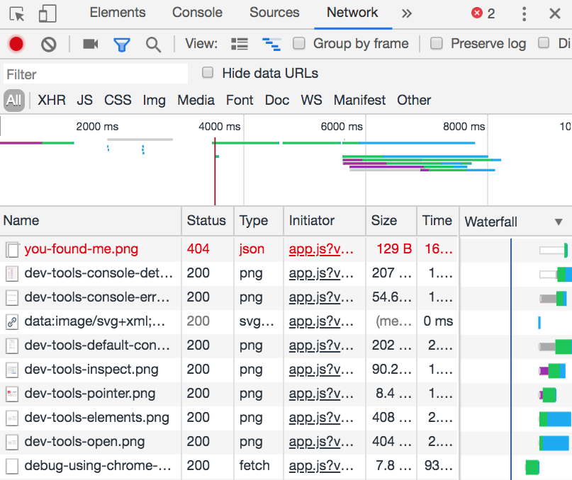 DevTools Network Tab