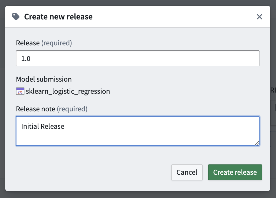 Create staging release