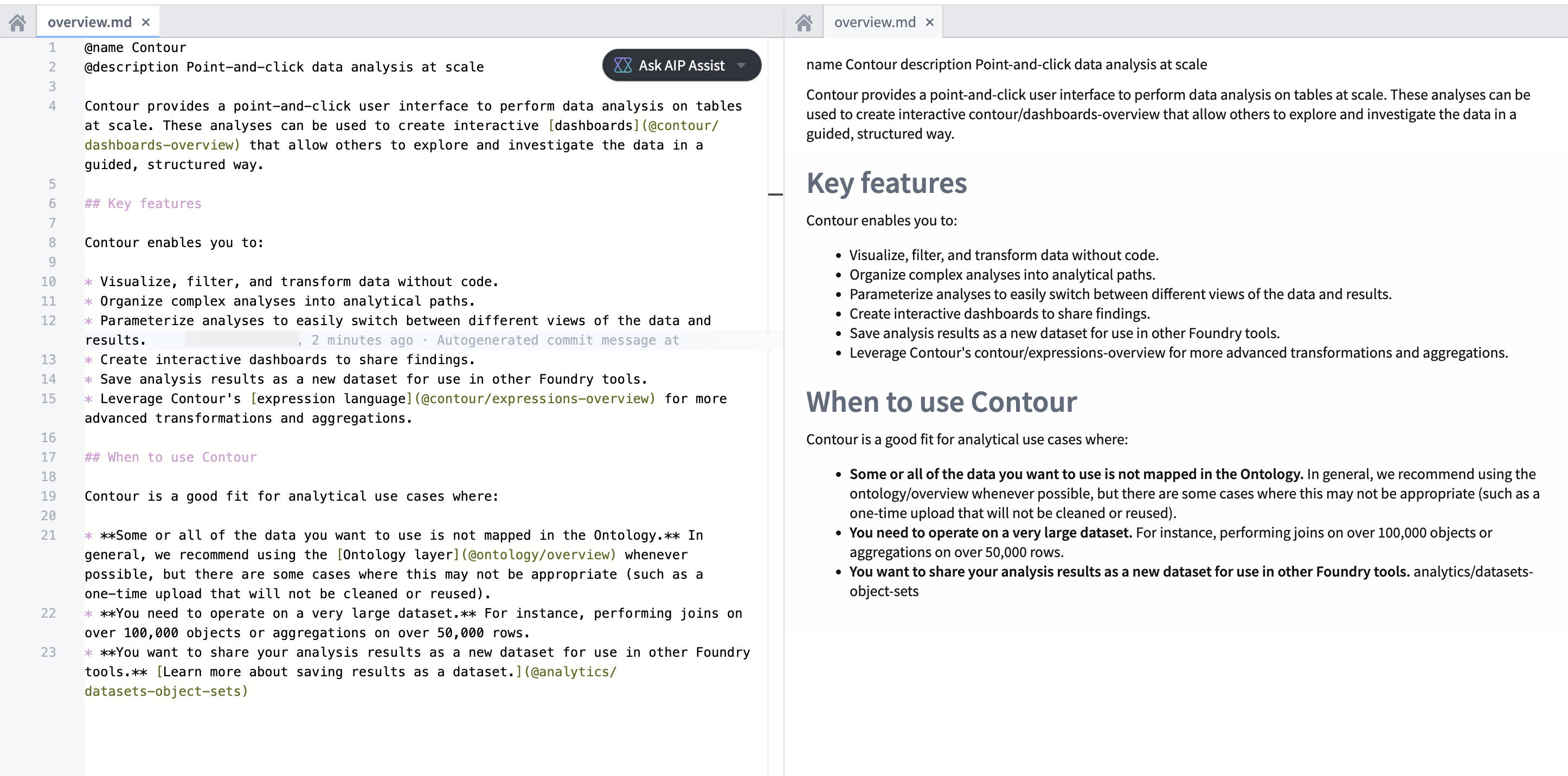 Screenshot showing a previewed Markdown file