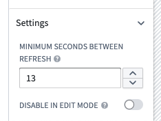 Auto-refresh settings