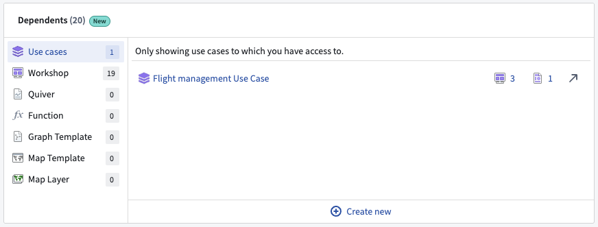 Use cases filtering in the resource selector.