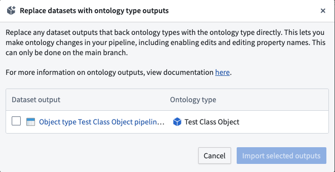 Select the symbol to link to the object type in Ontology Manager.