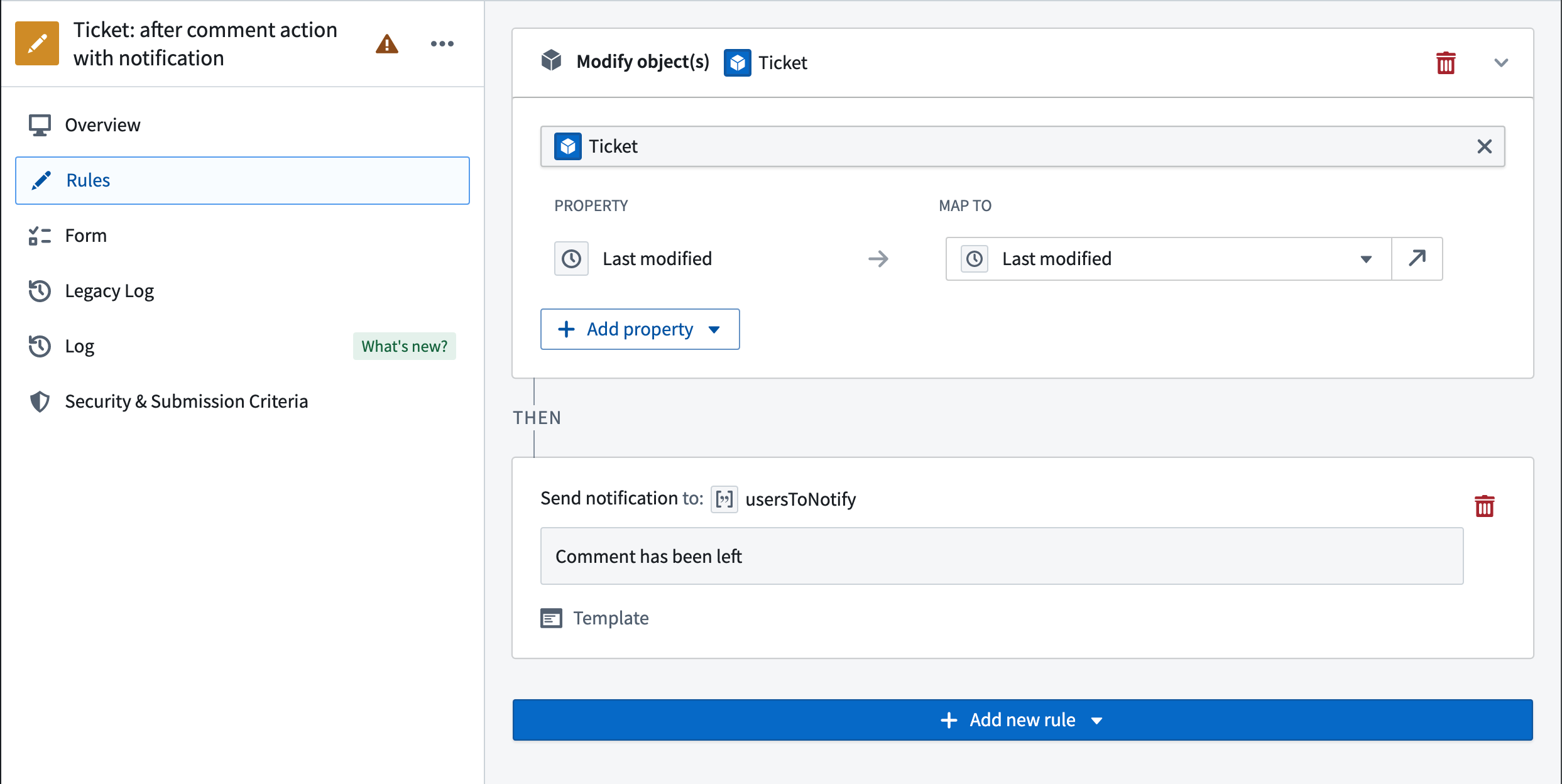 In Ontology app, you can add a notification side-effect to your action.