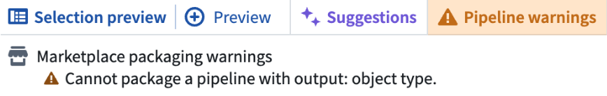 Pipeline warning example.