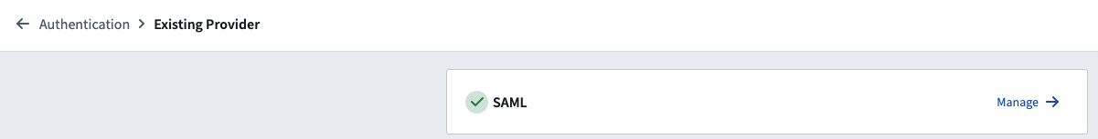 Manage SAML