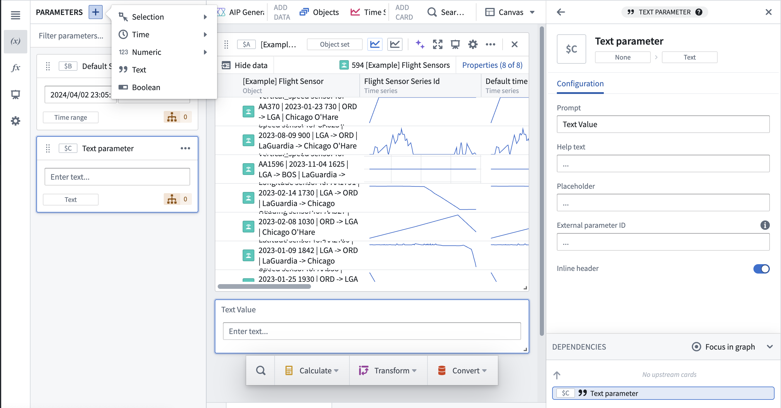 Add string parameter to Quiver analysis