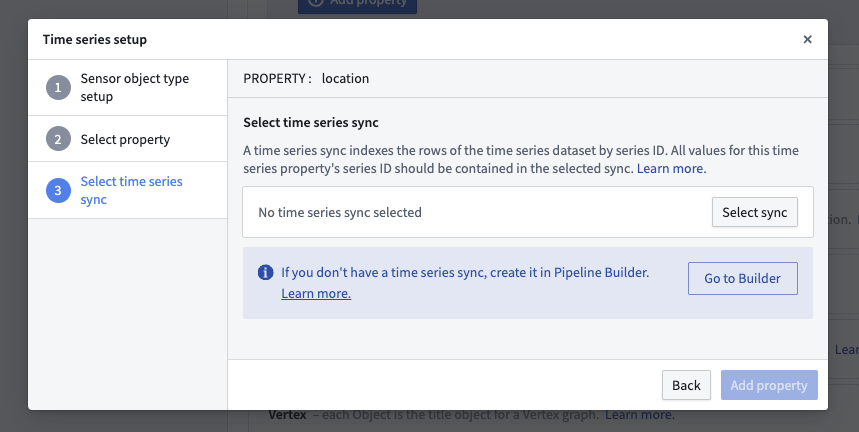 The prompt in the series setup assistant.