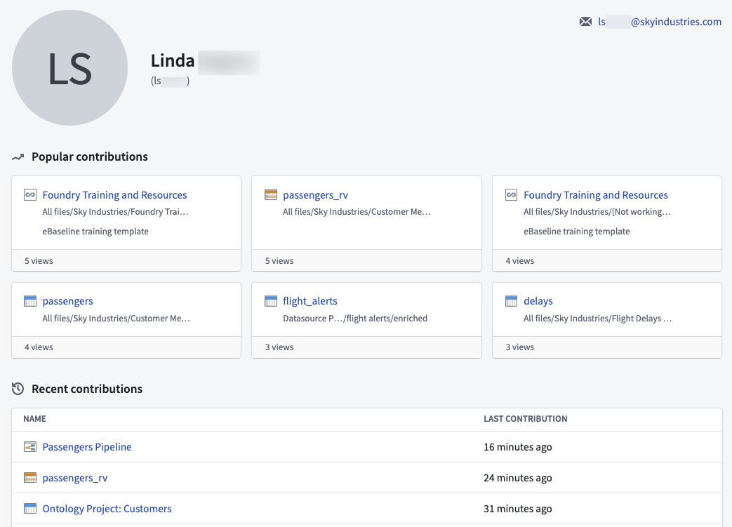 User profile
