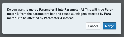 Merge dialog