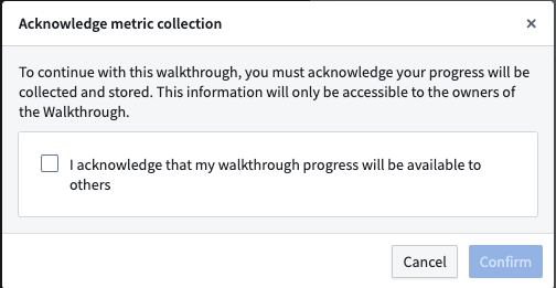 Confirmation dialog