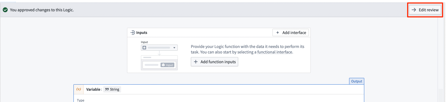 Edit review option.