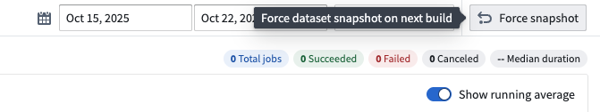 Select Force snapshot.