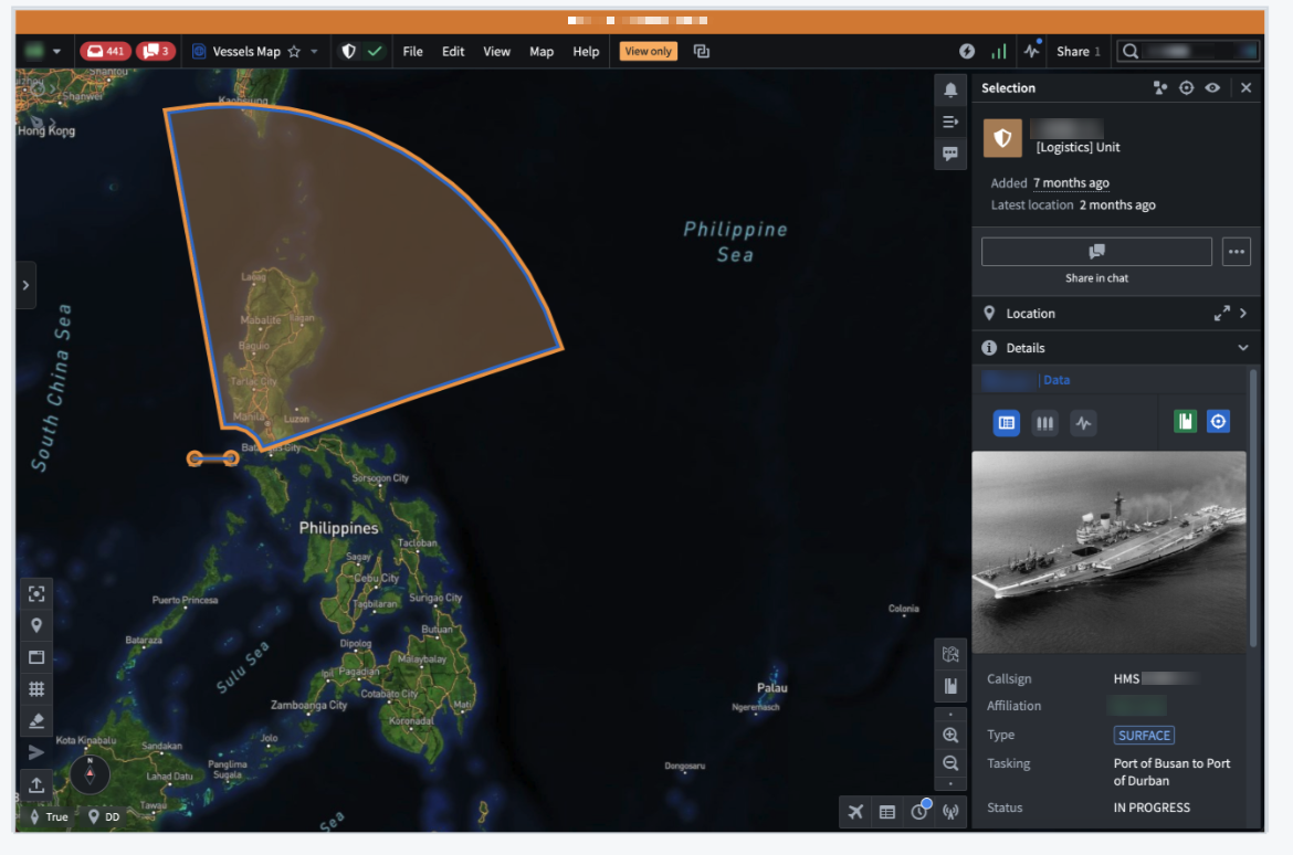 Panel object view embedded in Gaia.