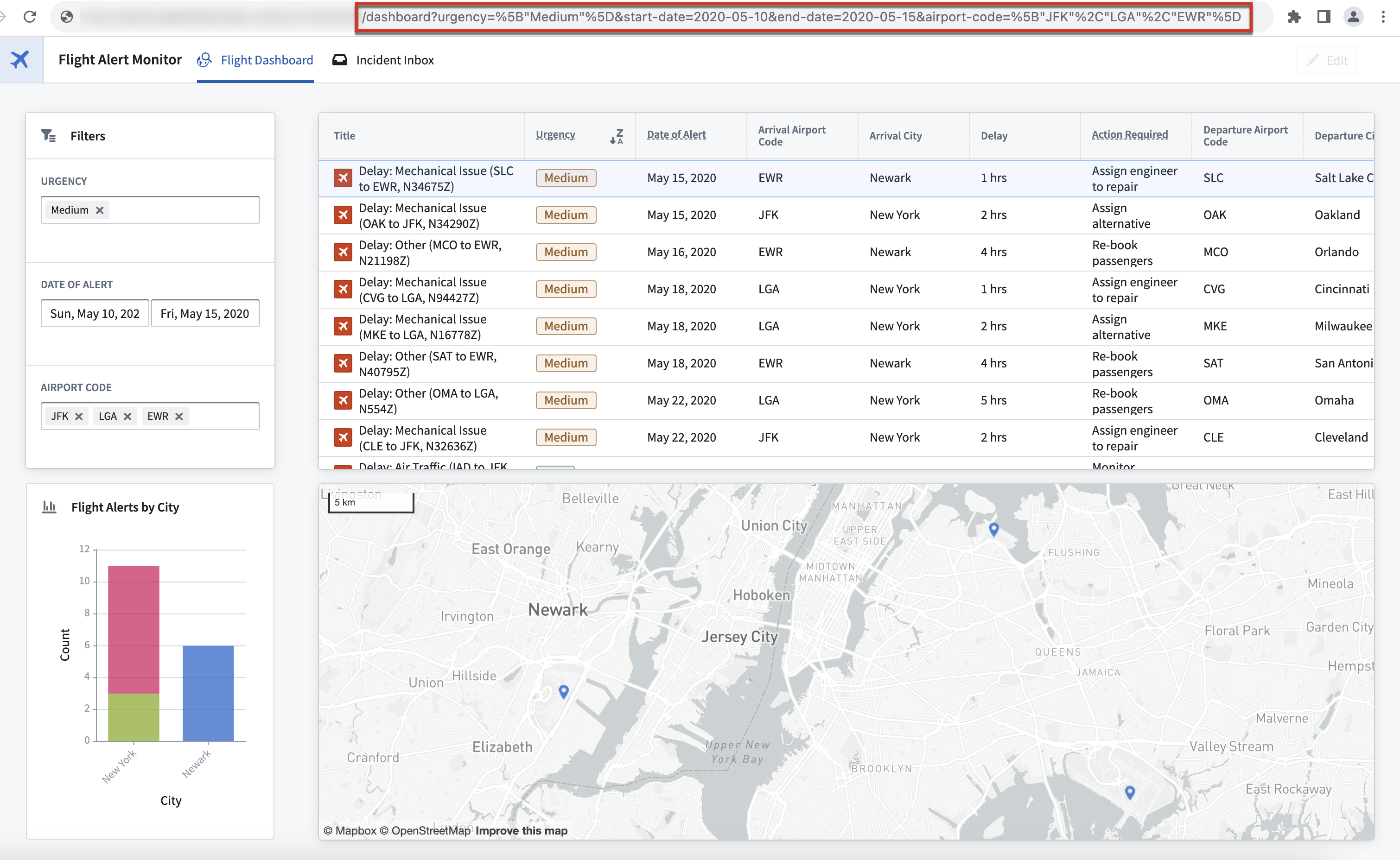 A Workshop module configured with URL routing.