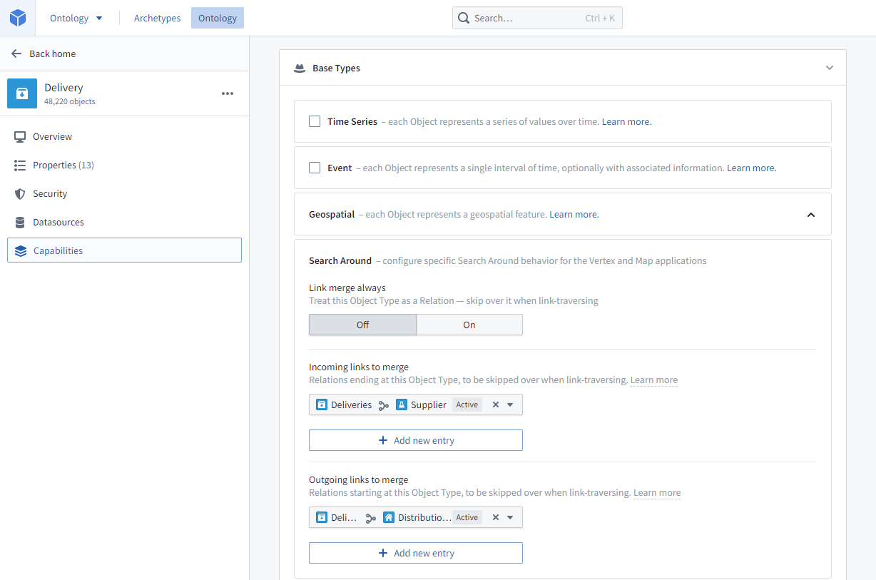 Incoming/Outgoing link merge configuration in Ontology Manager.