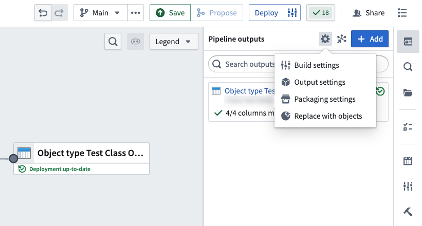 Select the symbol to link to the object type in Ontology Manager.