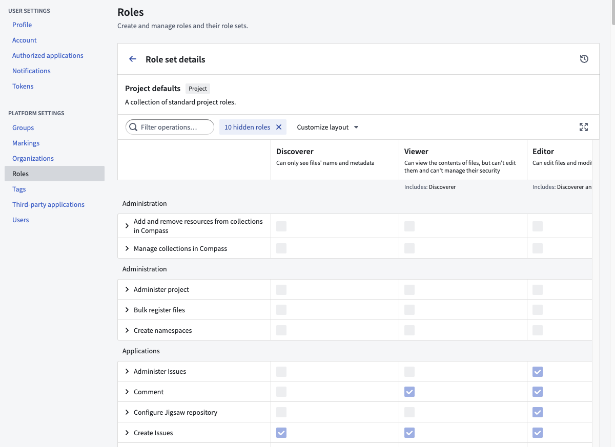 manage roles