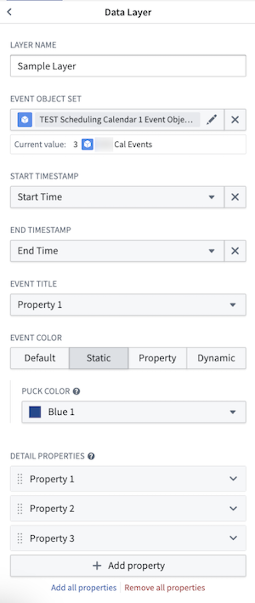 Configuration of data layer