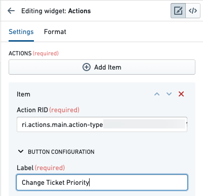 Add the action to an Object View