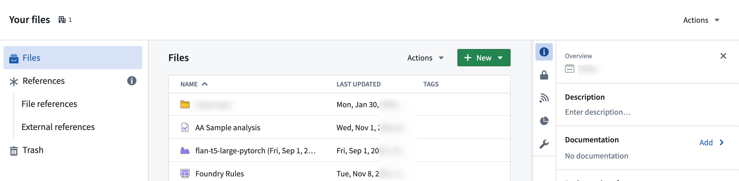 "Your files"&nbsp;view.