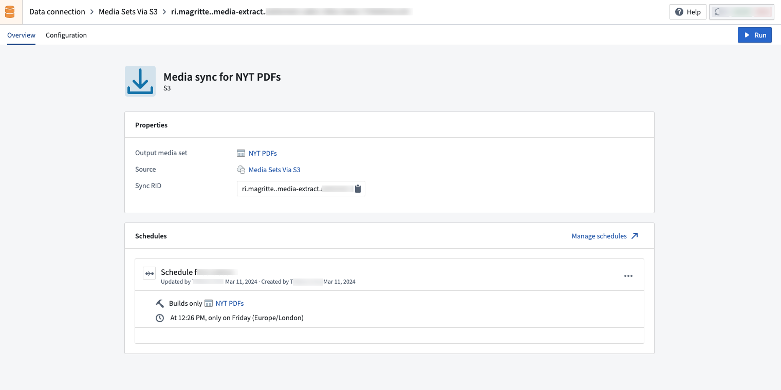 Run initial media set sync