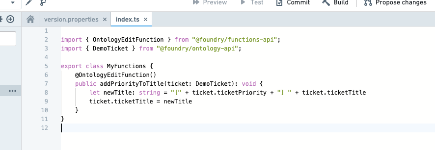 Ontology edit function