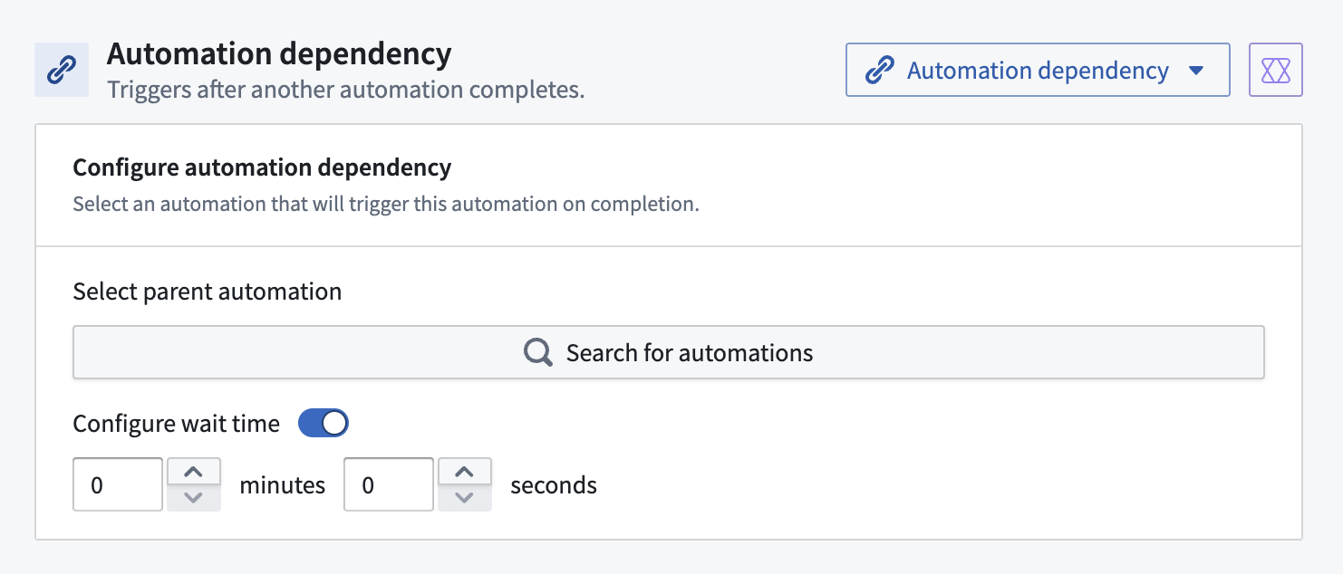 Automation dependencies