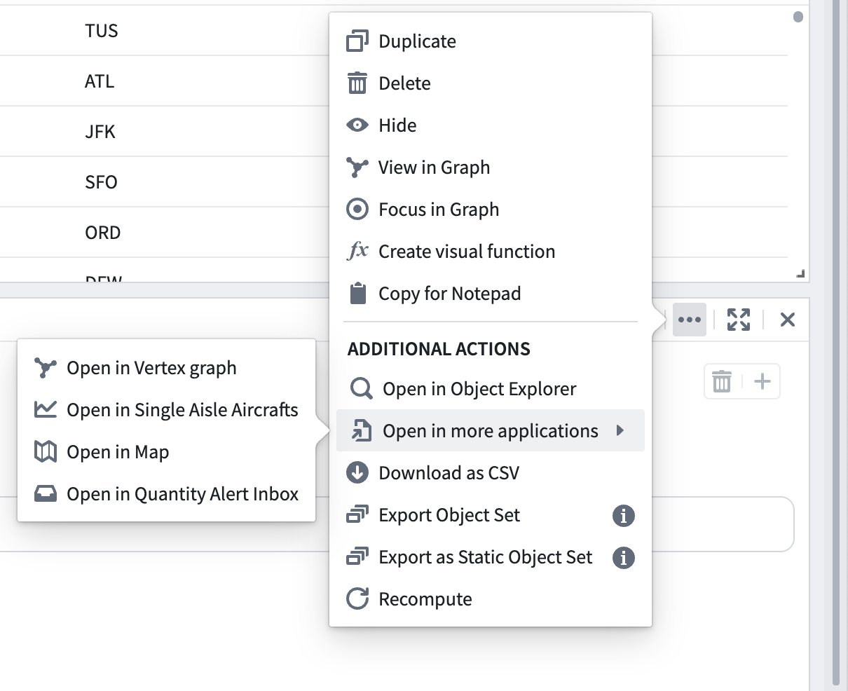 Quiver screenshot showing the new menu item Open in more applications showing in the card menu.