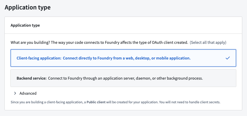 Create a client-facing application from Developer Console