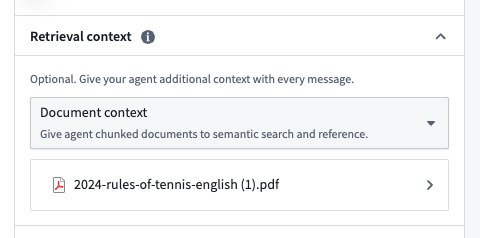 Provide the chatbot with a document containing the rules of tennis.