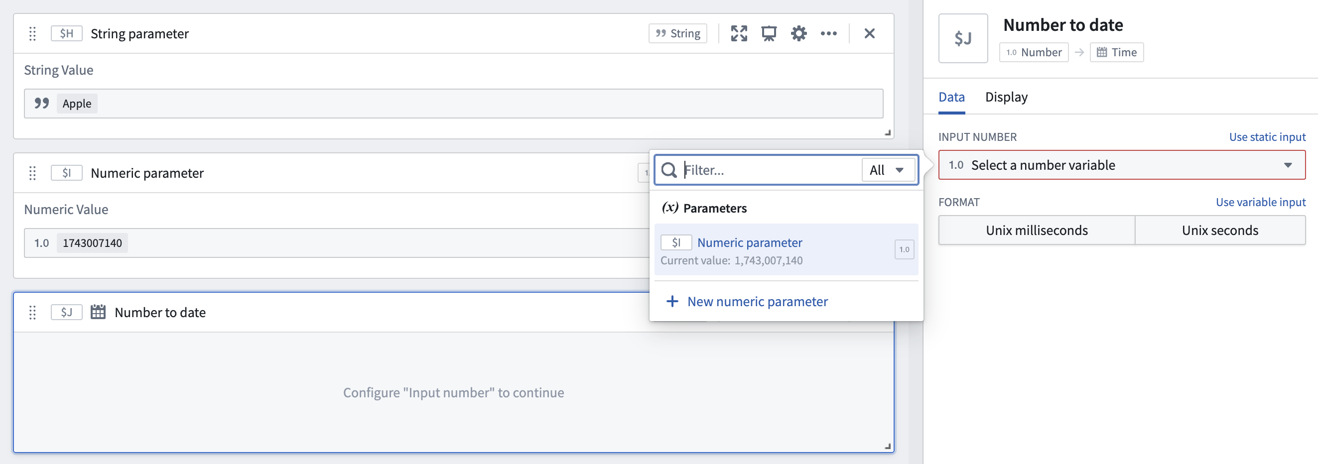 The input type for card editor options.