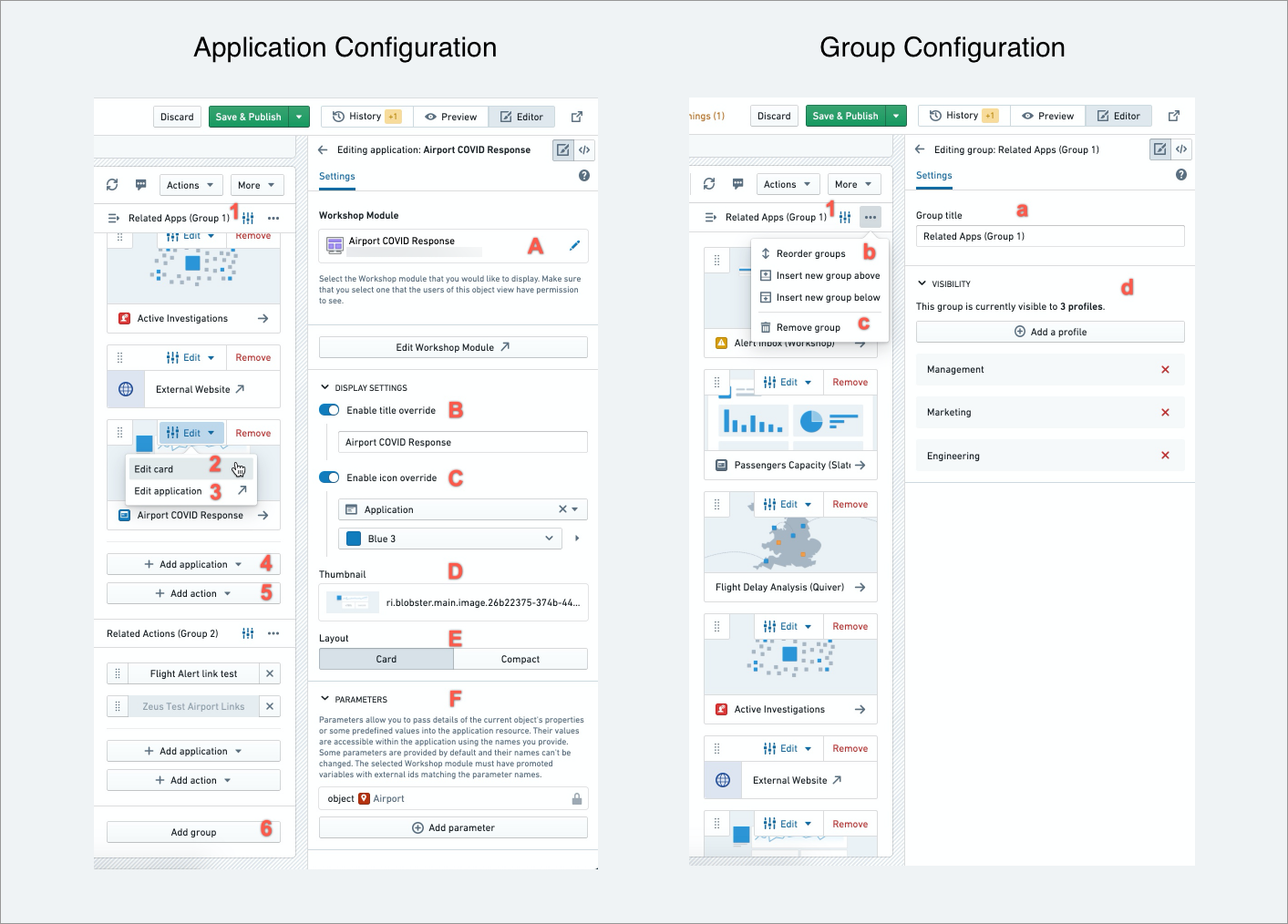 Applications Sidebar Config