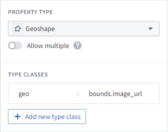 Georectified image property configuration in the Ontology Manager