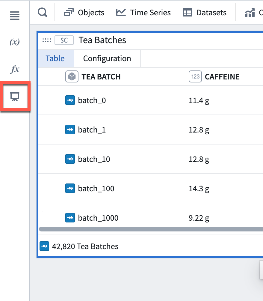 Dashboard icon circled in red, located to the left of the Quiver workspace.