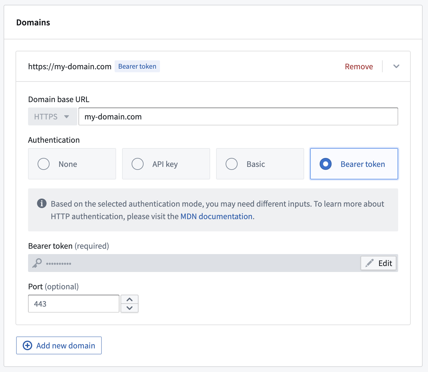 New webhook