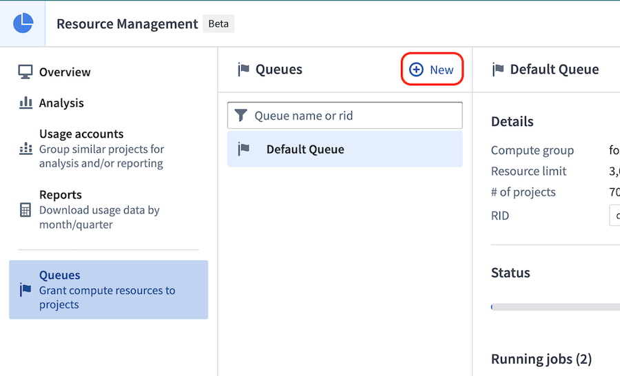 Create new queue