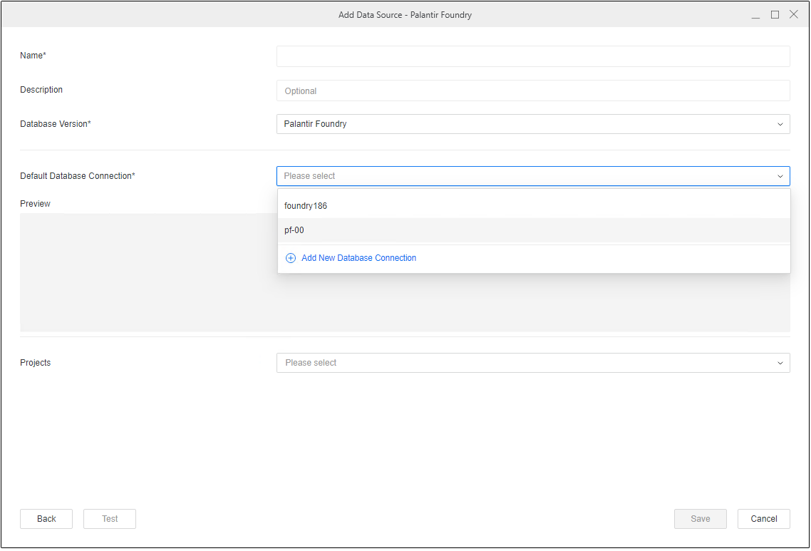 Add new Foundry data source in MicroStrategy