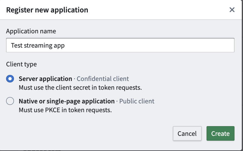Third party create app