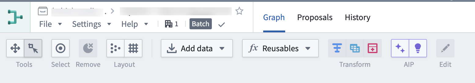 The Add data option in the pipeline graph.