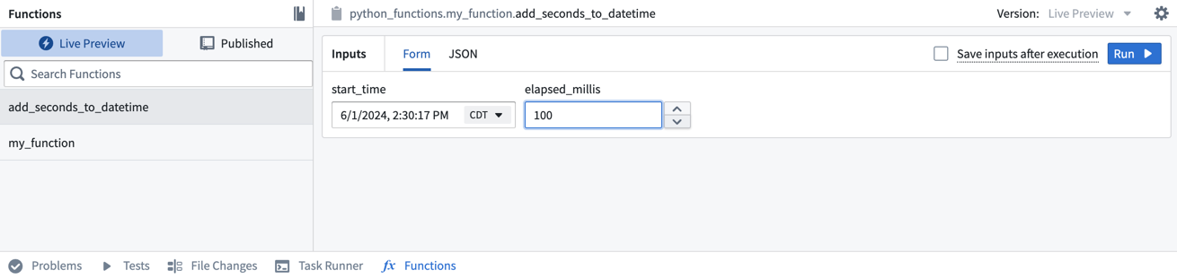 Run your new function in the functions helper.