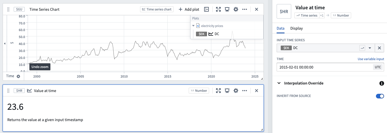 Value at time example