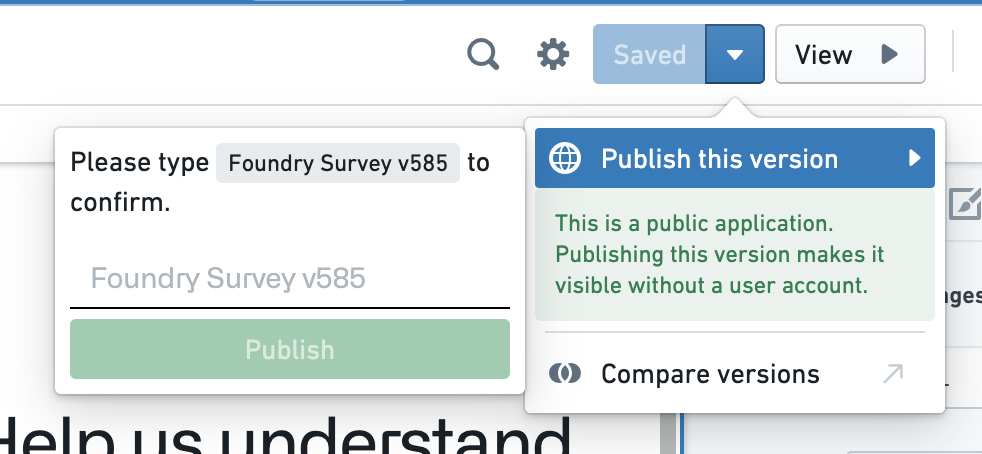 Publishing a public application